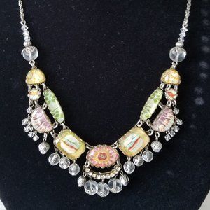 AYALA BAR Beaded Charms Metal Glass 18.5" Necklace